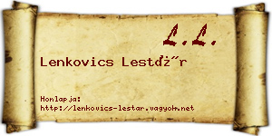 Lenkovics Lestár névjegykártya